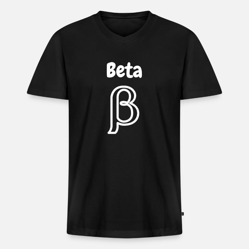 beta - Männer Premium Bio T-Shirt mit V-Ausschnitt - Schwarz
