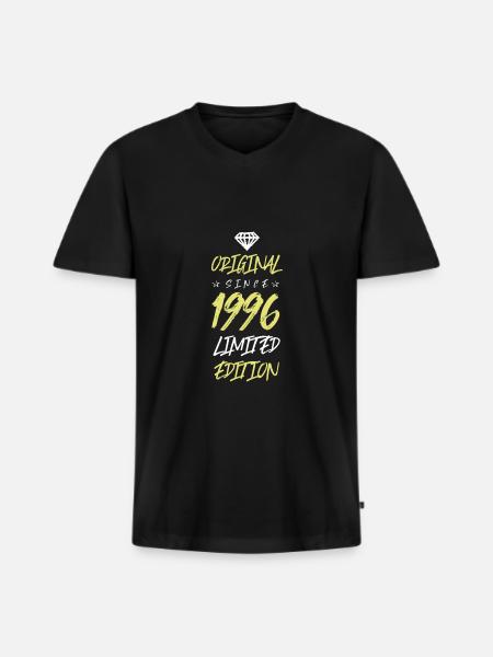 1996 Édition limitée - T-shirt encolure en V Premium bio Homme - noir