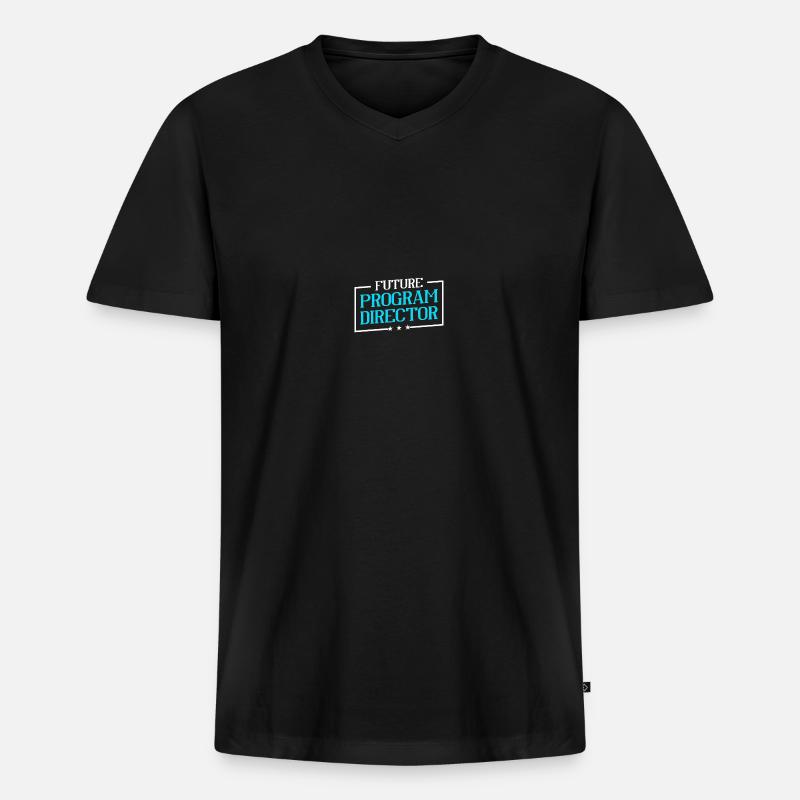 Programmdirektor - Männer Premium Bio T-Shirt mit V-Ausschnitt - Schwarz