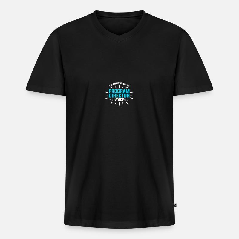 Programmdirektor - Männer Premium Bio T-Shirt mit V-Ausschnitt - Schwarz