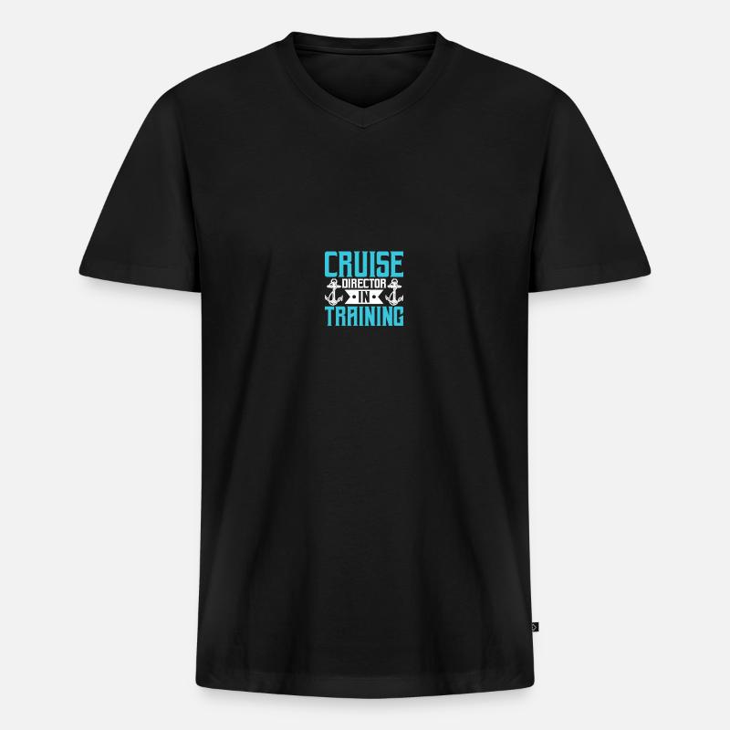 Kreuzfahrt-Direktor - Männer Premium Bio T-Shirt mit V-Ausschnitt - Schwarz