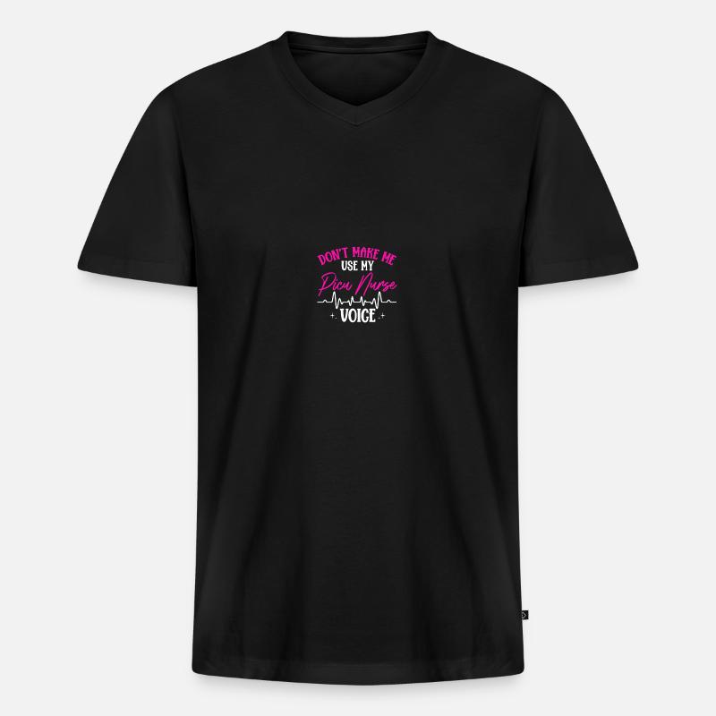 Kinderkrankenschwester PICU Krankenschwester - Männer Premium Bio T-Shirt mit V-Ausschnitt - Schwarz