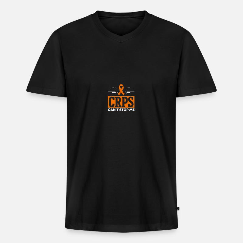 RSD CRPS-Bewusstsein - Männer Premium Bio T-Shirt mit V-Ausschnitt - Schwarz