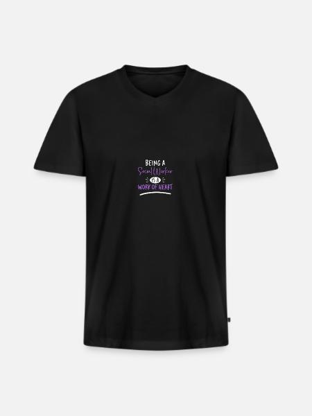 School Social Worker - Men's Premium Organic T-shirt with V-neck - black