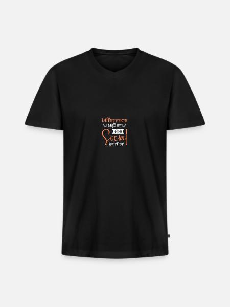 School Social Worker - Men's Premium Organic T-shirt with V-neck - black