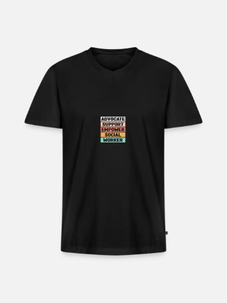 School Social Worker - Men's Premium Organic T-shirt with V-neck - black