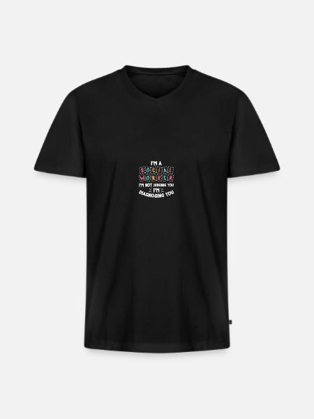 School Social Worker - Men's Premium Organic T-shirt with V-neck - black