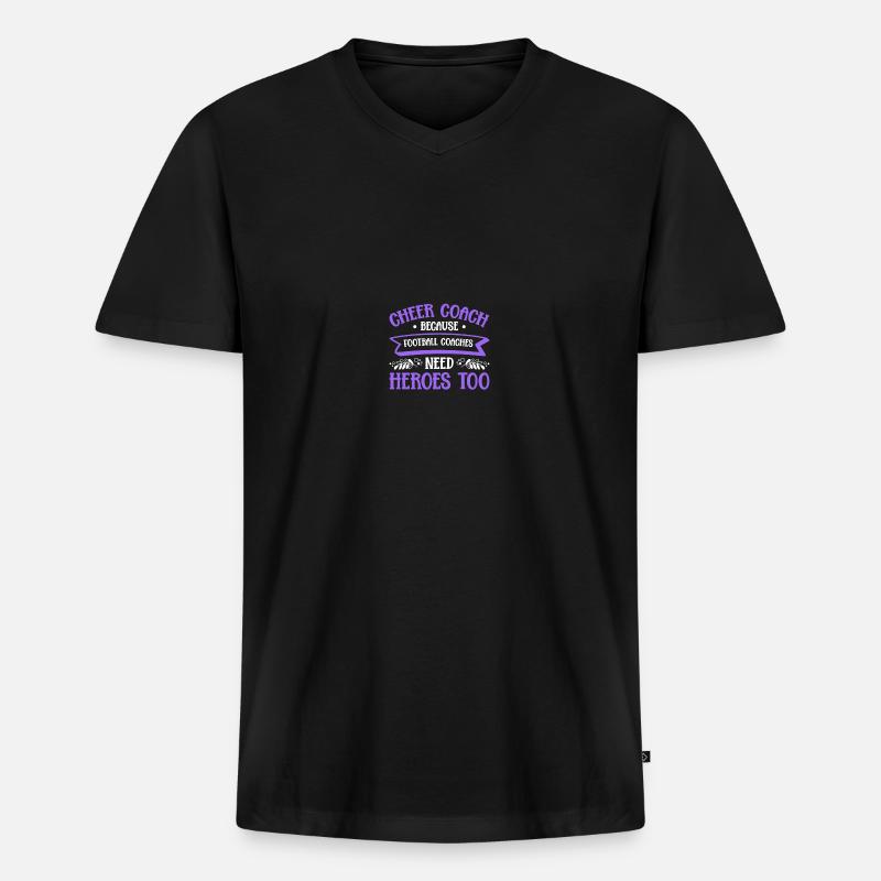 Cheerleading Coach Cheer Coach - Männer Premium Bio T-Shirt mit V-Ausschnitt - Schwarz