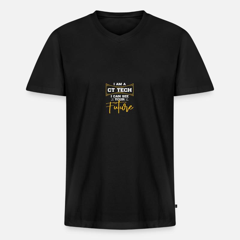 Röntgen CT-Techniker - Männer Premium Bio T-Shirt mit V-Ausschnitt - Schwarz
