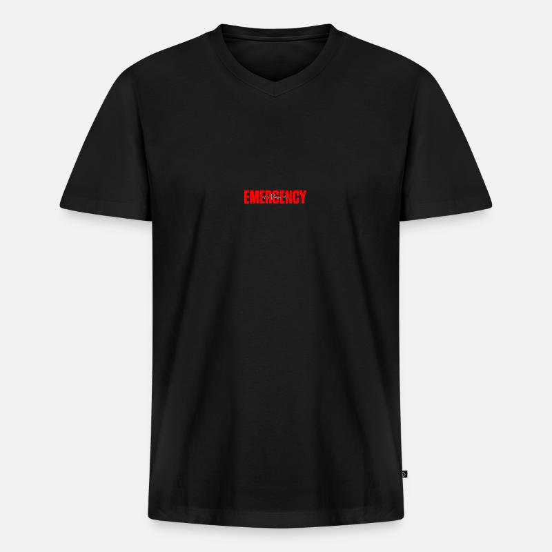 ER Krankenschwester Notfall Krankenschwester - Männer Premium Bio T-Shirt mit V-Ausschnitt - Schwarz