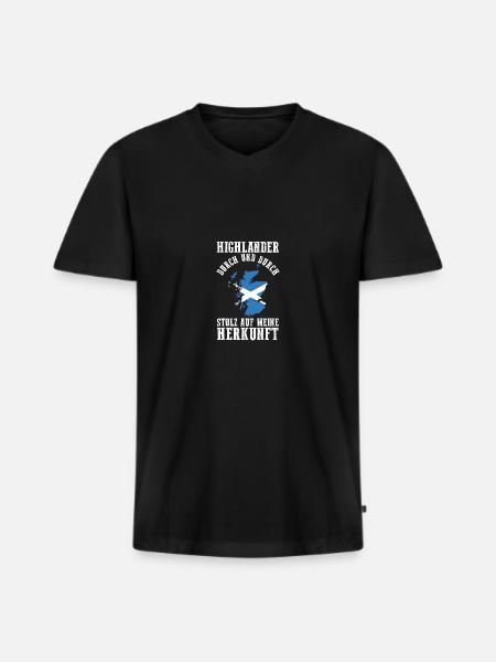 Scots Scottish Scotland - Men's Premium Organic T-shirt with V-neck - black