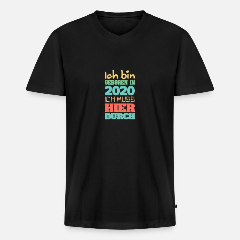 in 2020 - Männer Premium Bio T-Shirt mit V-Ausschnitt - Schwarz