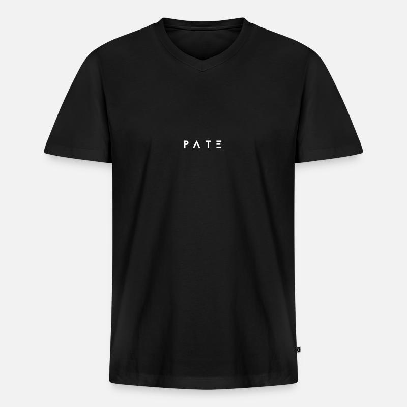Pate - Männer Premium Bio T-Shirt mit V-Ausschnitt - Schwarz