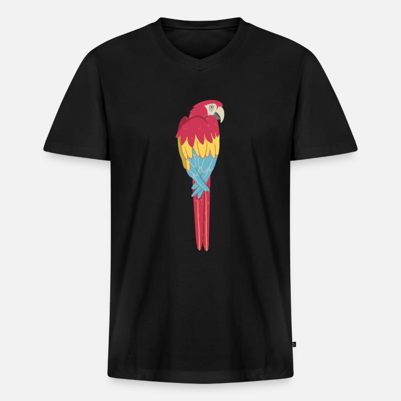 Ara - Männer Premium Bio T-Shirt mit V-Ausschnitt - Schwarz