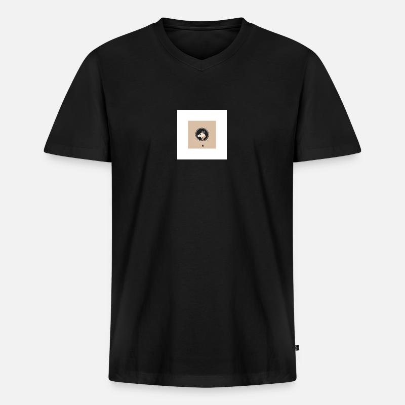 Natürlich - Männer Premium Bio T-Shirt mit V-Ausschnitt - Schwarz