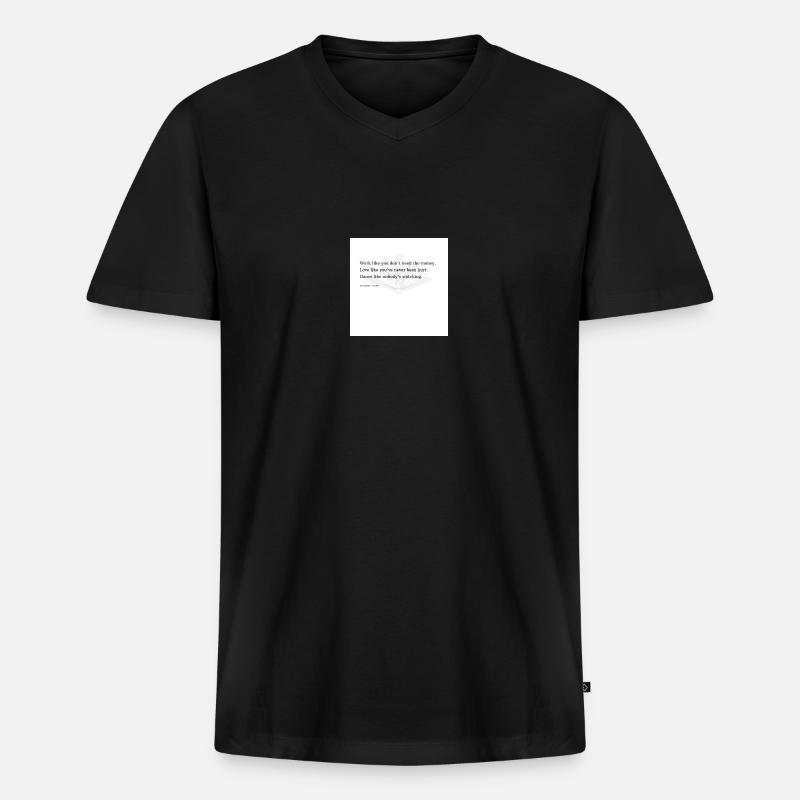 Balance - Männer Premium Bio T-Shirt mit V-Ausschnitt - Schwarz