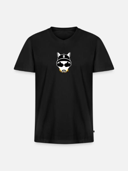 Ekuroeil King - Men's Premium Organic T-shirt with V-neck - black
