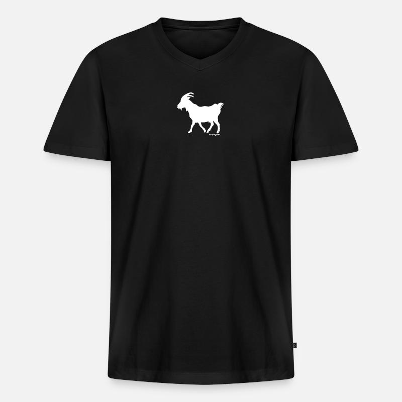 Sündenbock Silhouette - Männer Premium Bio T-Shirt mit V-Ausschnitt - Schwarz