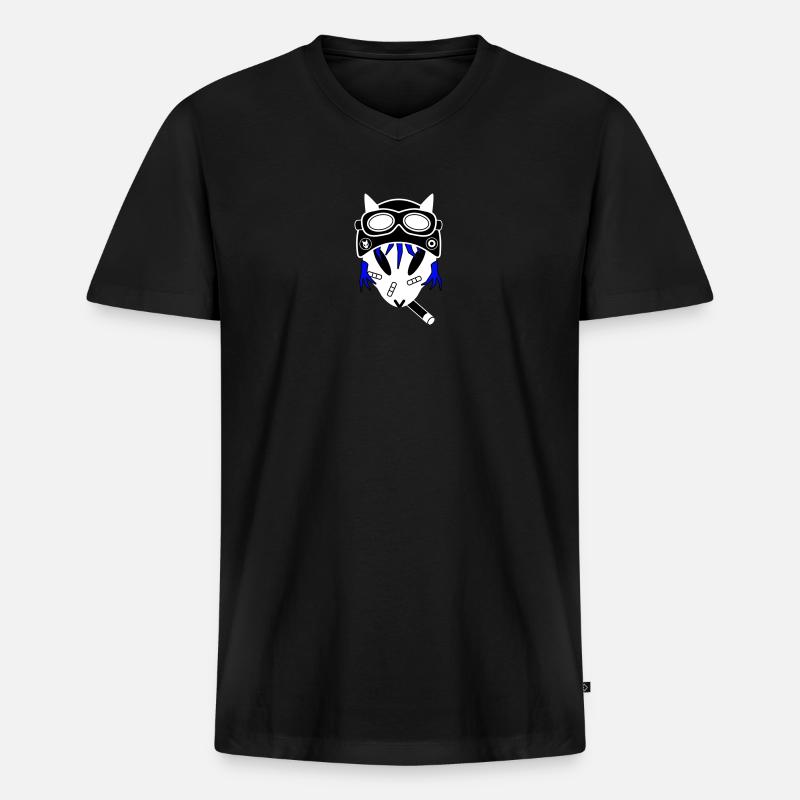 Panzer Ekuroeil - Männer Premium Bio T-Shirt mit V-Ausschnitt - Schwarz