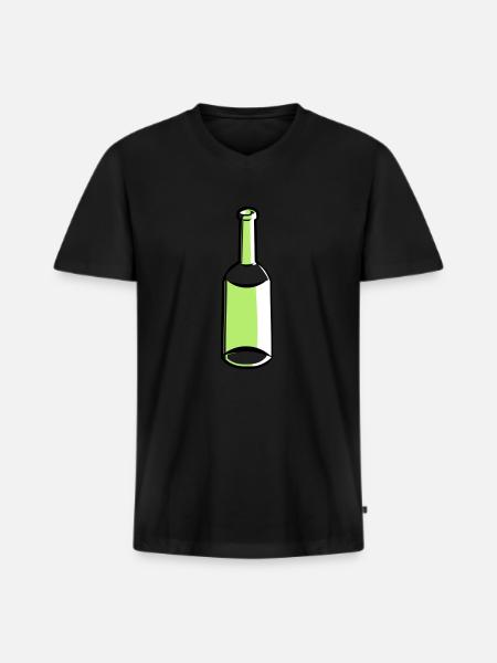 Bottle empty - Men's Premium Organic T-shirt with V-neck - black