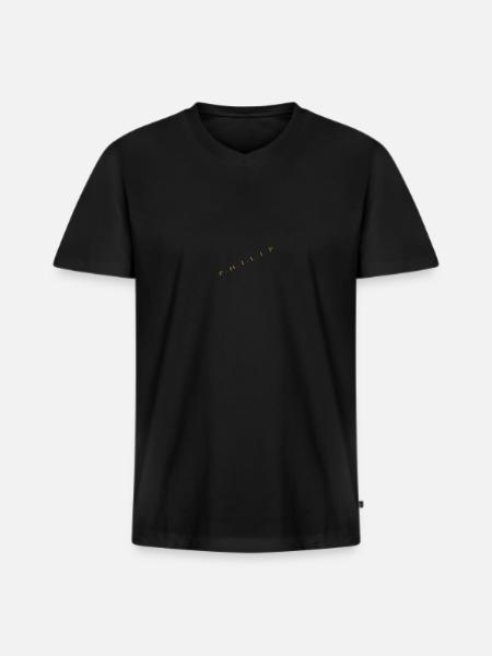 Philip - Men's Premium Organic T-shirt with V-neck - black