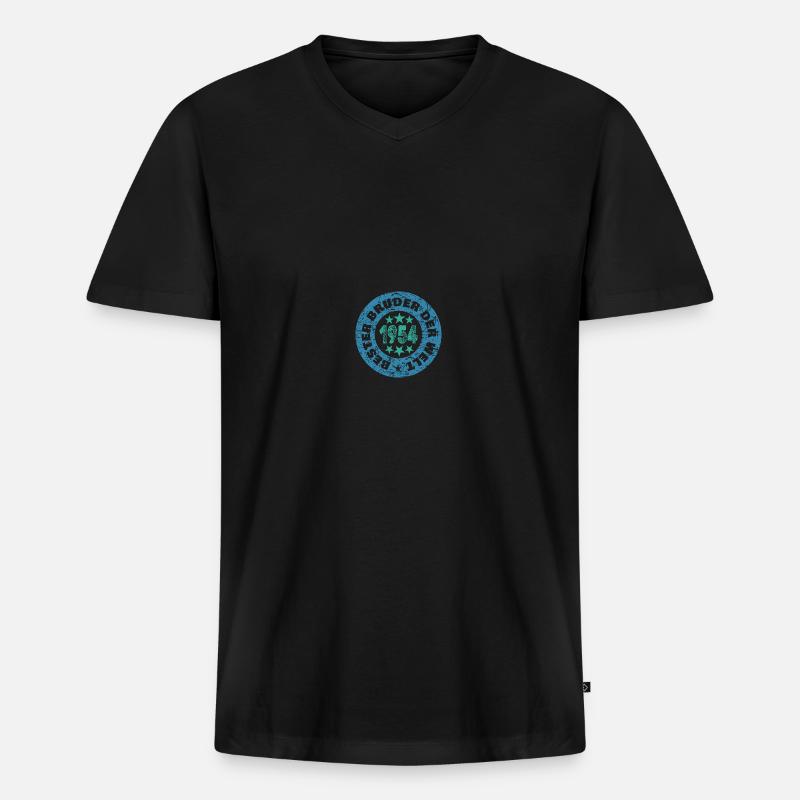 1954 1954 - Männer Premium Bio T-Shirt mit V-Ausschnitt - Schwarz