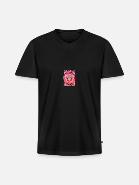 Hippie Movement Festival Music Costume - Men's Premium Organic T-shirt with V-neck - black