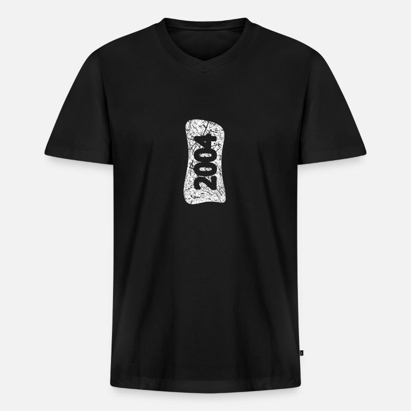 2004 - Männer Premium Bio T-Shirt mit V-Ausschnitt - Schwarz