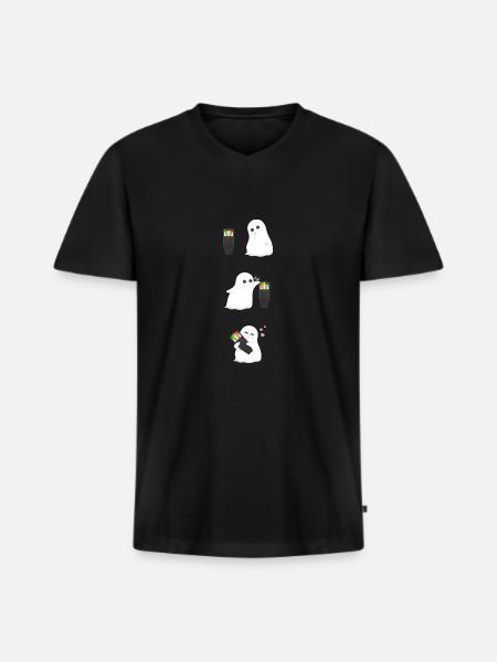 Geist K II Meter - Männer Premium Bio T-Shirt mit V-Ausschnitt - Schwarz