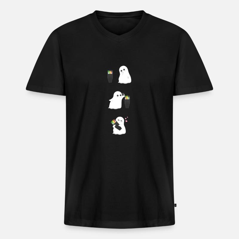 Geist K II Meter - Männer Premium Bio T-Shirt mit V-Ausschnitt - Schwarz