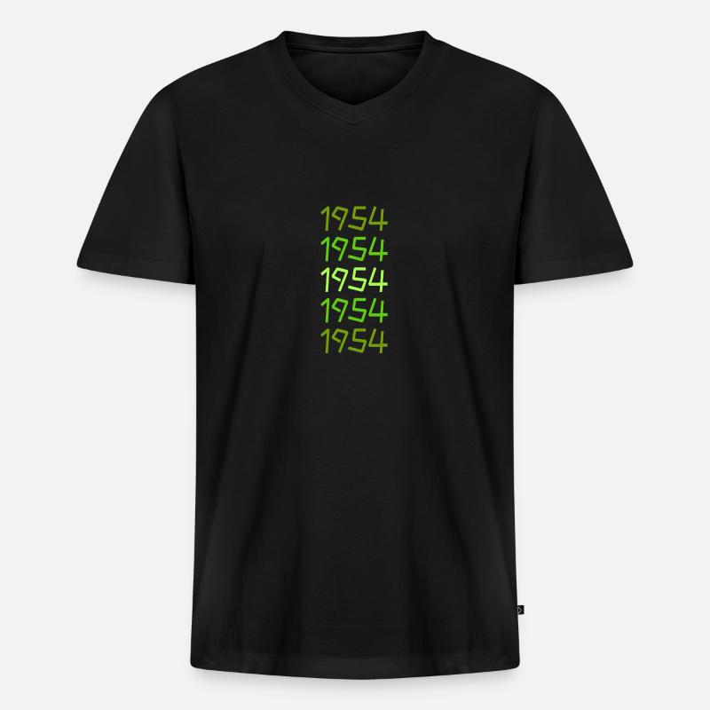 1954 - Männer Premium Bio T-Shirt mit V-Ausschnitt - Schwarz
