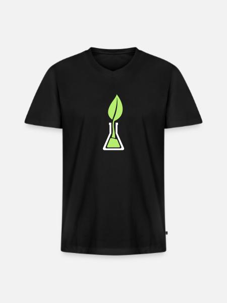 Tubes à essai - T-shirt encolure en V Premium bio Homme - noir