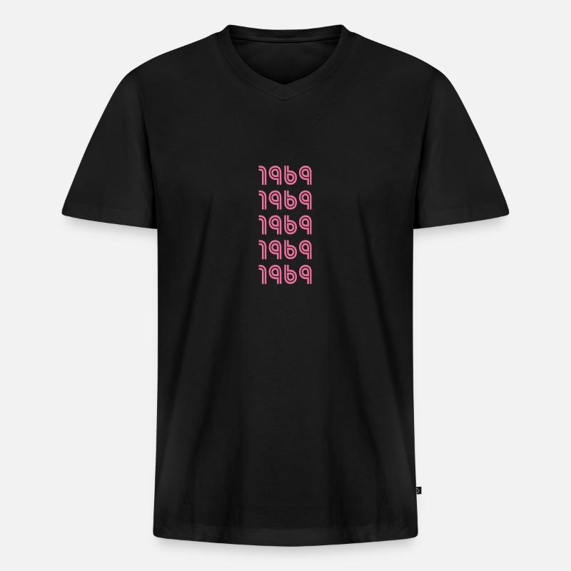 Style 1969 - Männer Premium Bio T-Shirt mit V-Ausschnitt - Schwarz