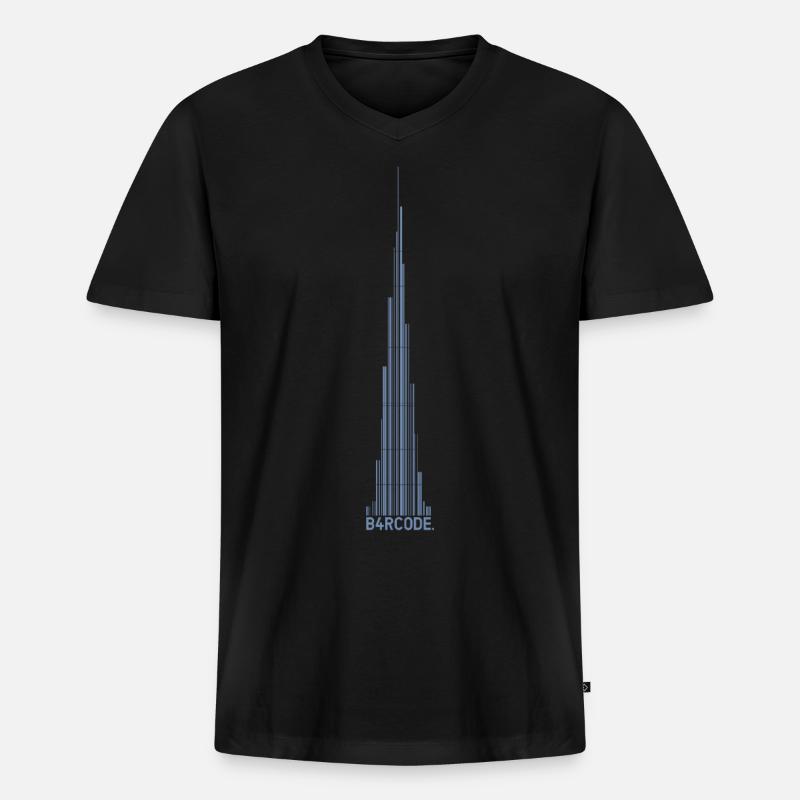B4RCODE. Dubai - Männer Premium Bio T-Shirt mit V-Ausschnitt - Schwarz