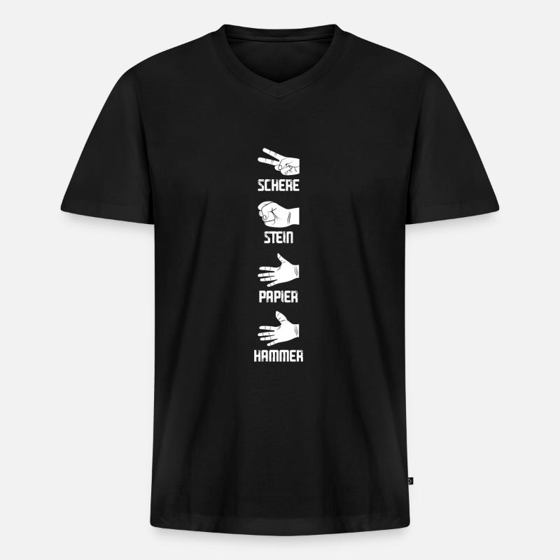 Handwerker Beruf Handwerk Geschenk - Männer Premium Bio T-Shirt mit V-Ausschnitt - Schwarz