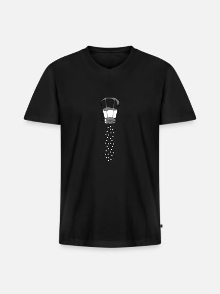 Salt shaker salt rain - Men's Premium Organic T-shirt with V-neck - black
