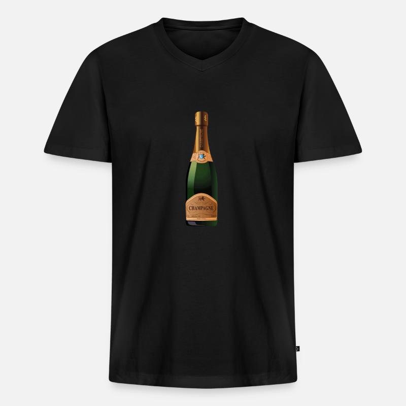 blockedTitle - Männer Premium Bio T-Shirt mit V-Ausschnitt - Schwarz