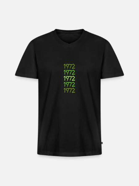 Witzig 1972 - Men's Premium Organic T-shirt with V-neck - black