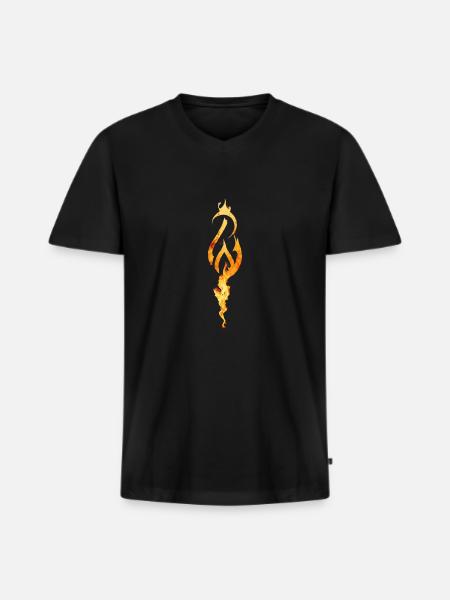 Wikinger Symbol - Männer Premium Bio T-Shirt mit V-Ausschnitt - Schwarz
