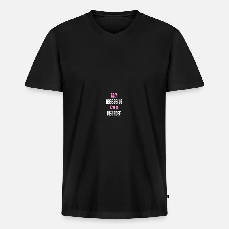 OCD - Männer Premium Bio T-Shirt mit V-Ausschnitt - Schwarz