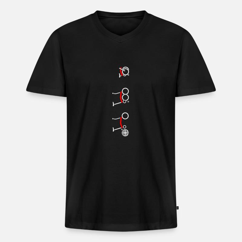 CSB010.1 - Männer Premium Bio T-Shirt mit V-Ausschnitt - Schwarz
