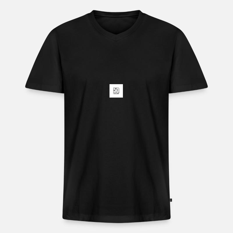 50 cent - Männer Premium Bio T-Shirt mit V-Ausschnitt - Schwarz