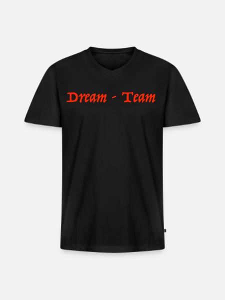 Dream Team - Men's Premium Organic T-shirt with V-neck - black
