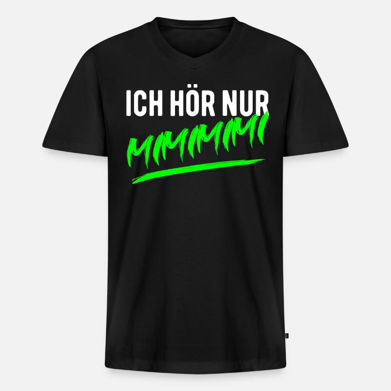 mimimimi - Männer Premium Bio T-Shirt mit V-Ausschnitt - Schwarz