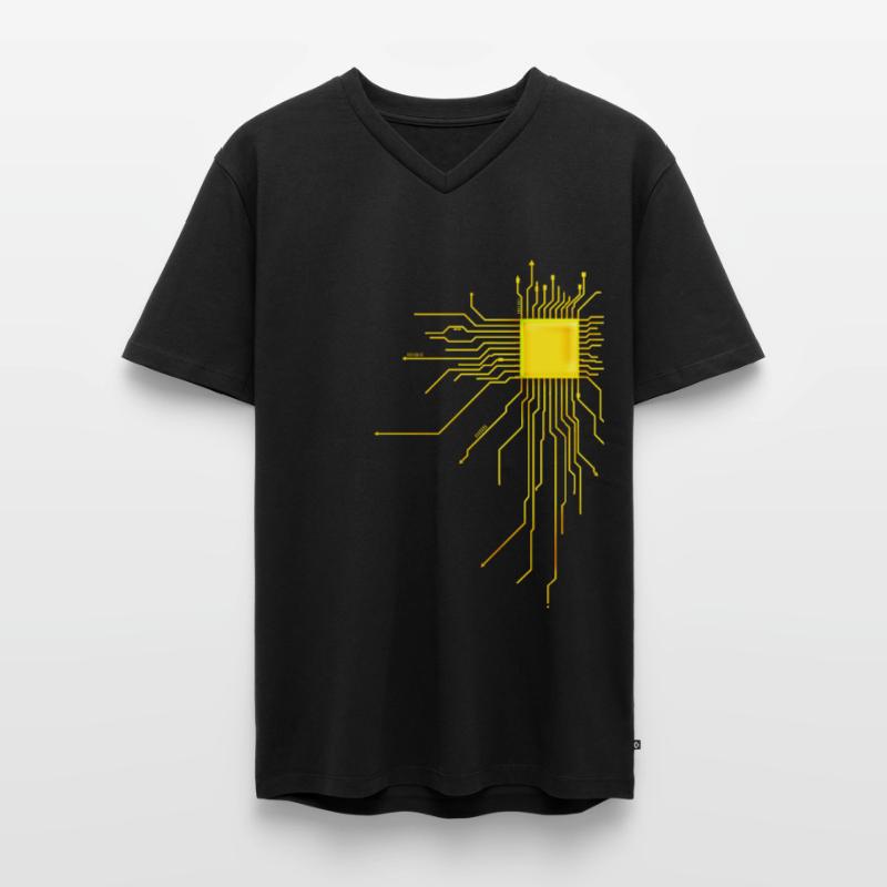 platine Core cpu Computer Nerd Programmer admin Men's Premium Organic T-shirt with V-neck