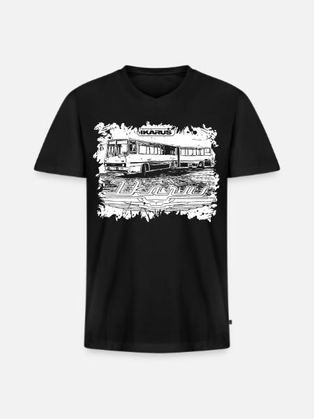 Ikarus Bus articulated bus - Men's Premium Organic T-shirt with V-neck - black