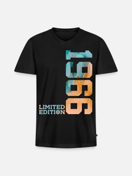 60E ANNIVERSAIRE ÉDITION LIMITÉE 1966 - T-shirt encolure en V Premium bio Homme - noir