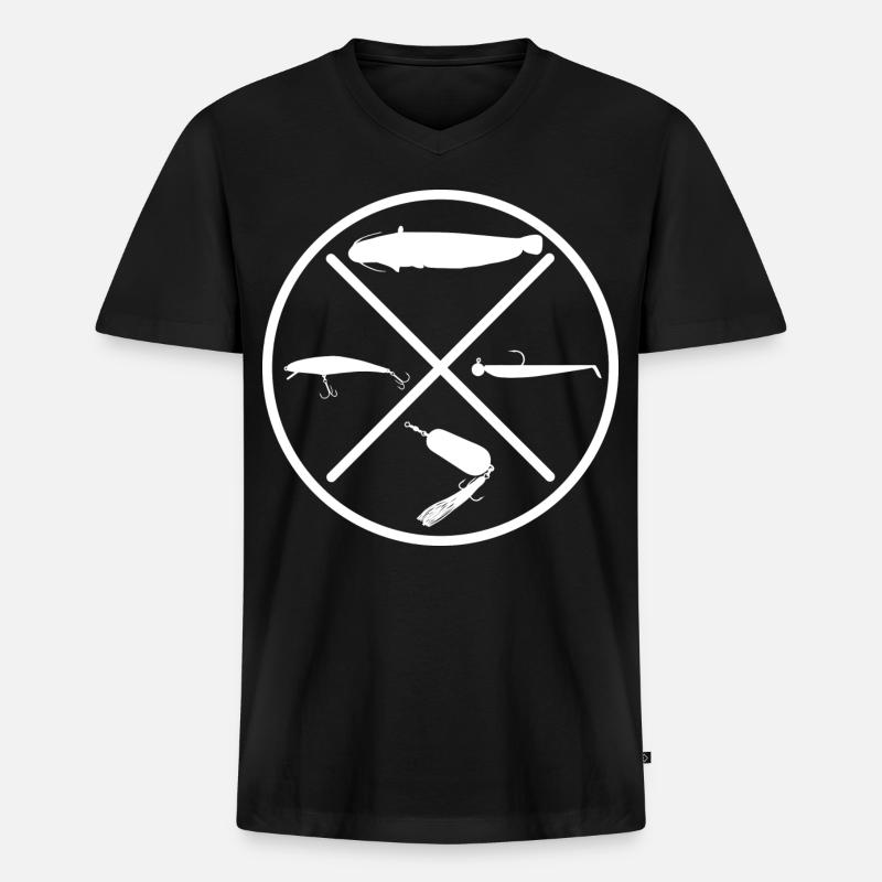 Wels - Männer Premium Bio T-Shirt mit V-Ausschnitt - Schwarz