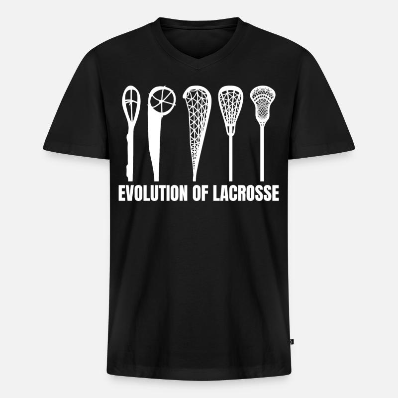 Lacrosse Entwicklung - Männer Premium Bio T-Shirt mit V-Ausschnitt - Schwarz