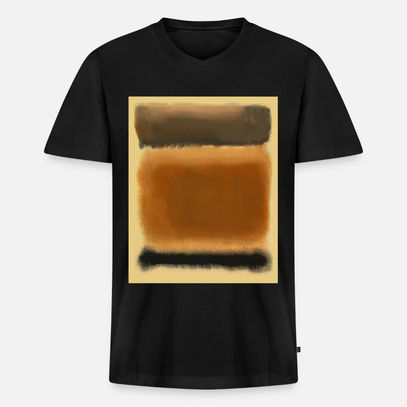 Rothko-Kunst im digitalen Stil - Männer Premium Bio T-Shirt mit V-Ausschnitt - Schwarz